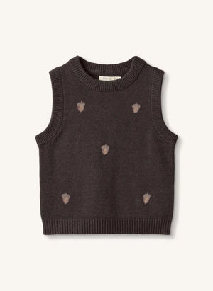 Fliink - Benna Eiche Ärmelloser Pullover | Braun