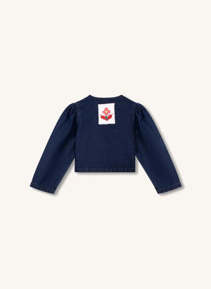 Wynken - Denim Rüschjacke | Dunkelblau