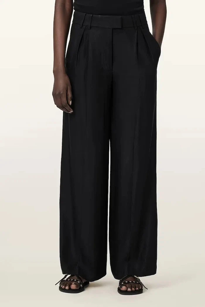 AllSaints geniş paça kadın keten pantolon CHARLEY
