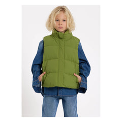 Hundred Pieces - Temper Recycelte Faser Ärmellose Daunenjacke | Grün