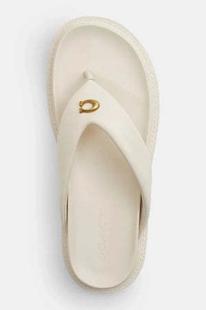 Coach Kadın Deri Parmak Arası Terlik Brynn Leather Thong Sandal