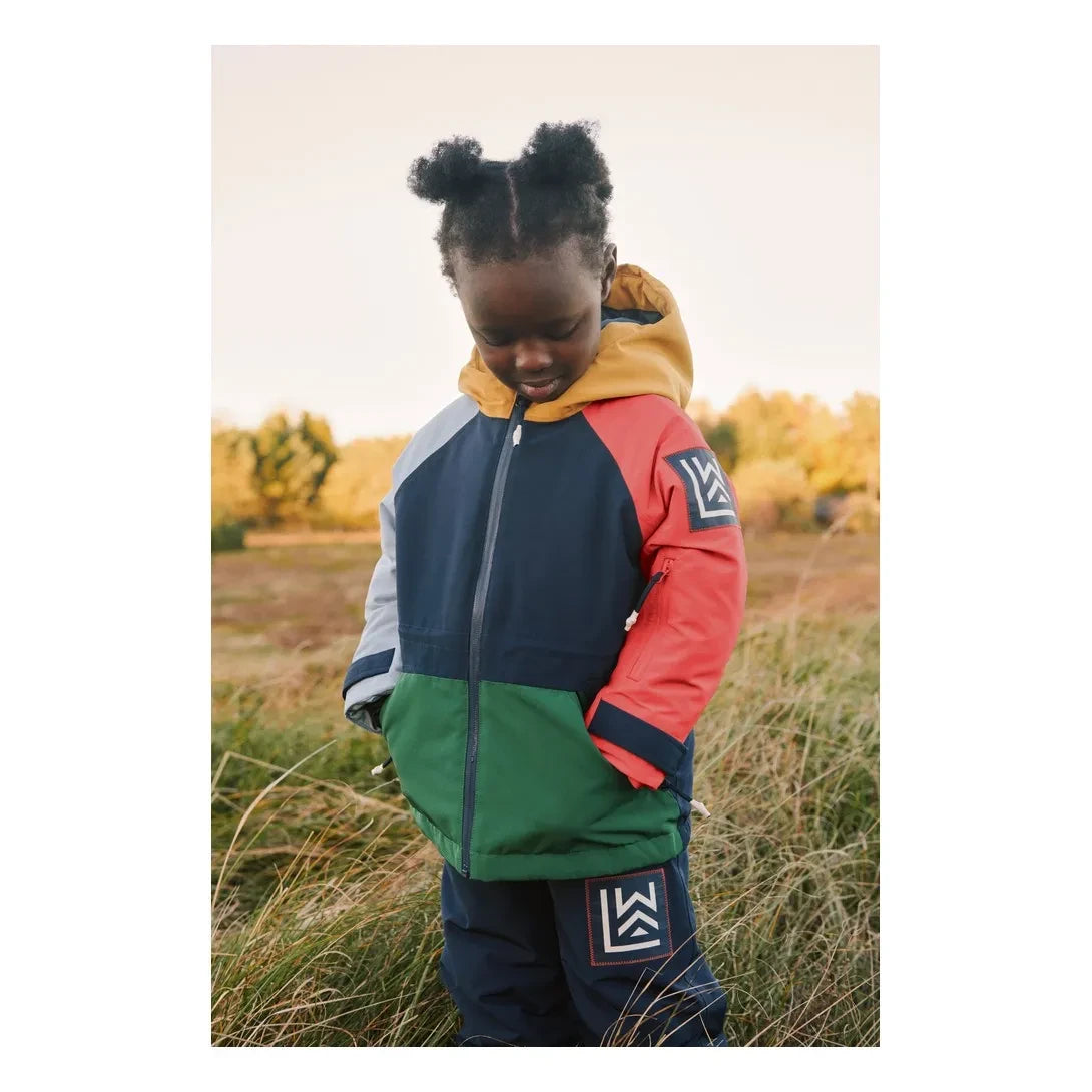 Liewood - Kalle Colorblock Skijacke aus recycelten Fasern hergestellt | Dunkelblau