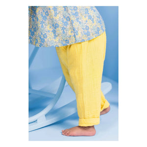Bonton - Laos Baumwoll-Musselin-Hose | Gelb