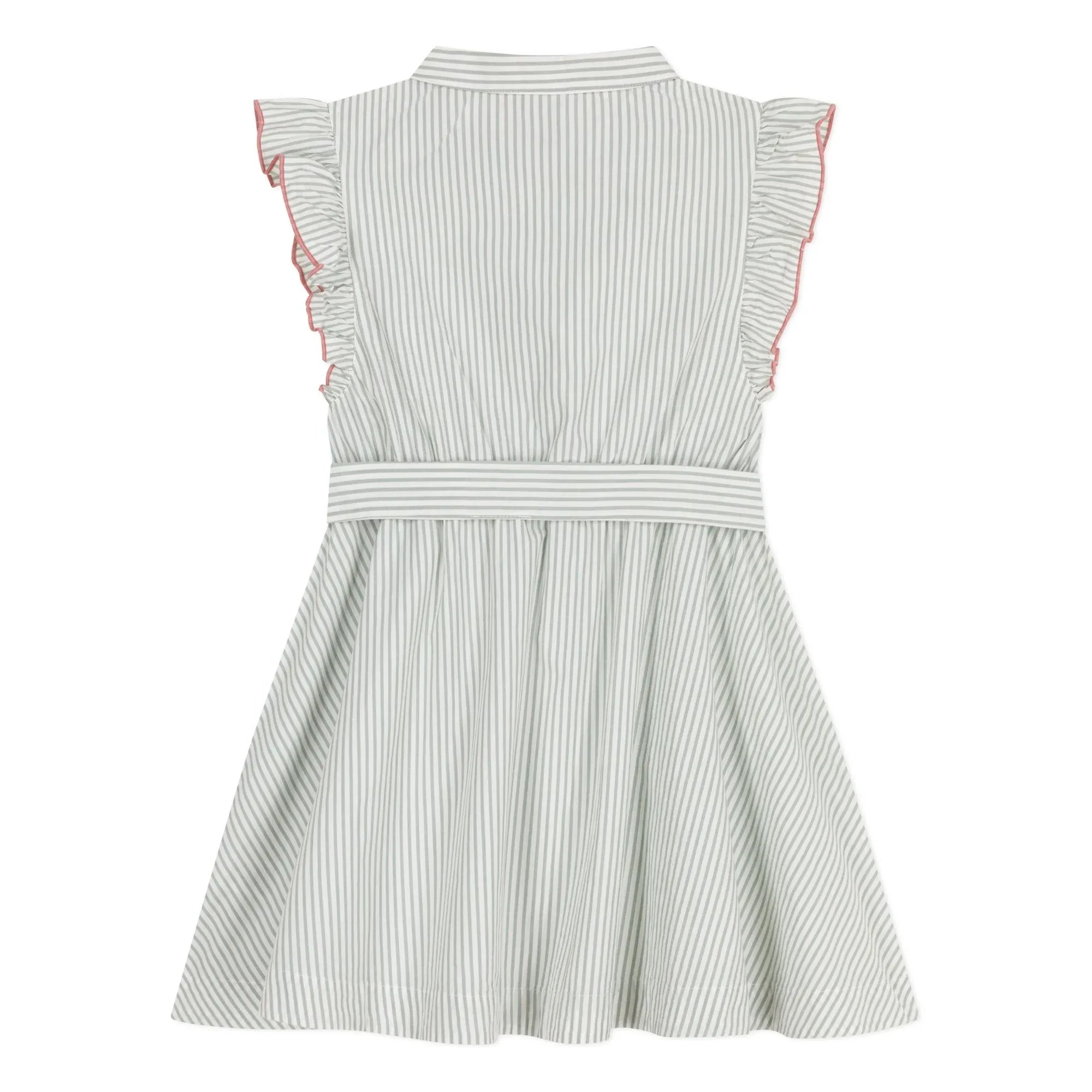 Petit Bateau - Blotilde Kleid aus Bio-Baumwoll-Popeline | Weiß