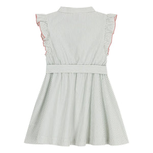 Petit Bateau - Blotilde Kleid aus Bio-Baumwoll-Popeline | Weiß
