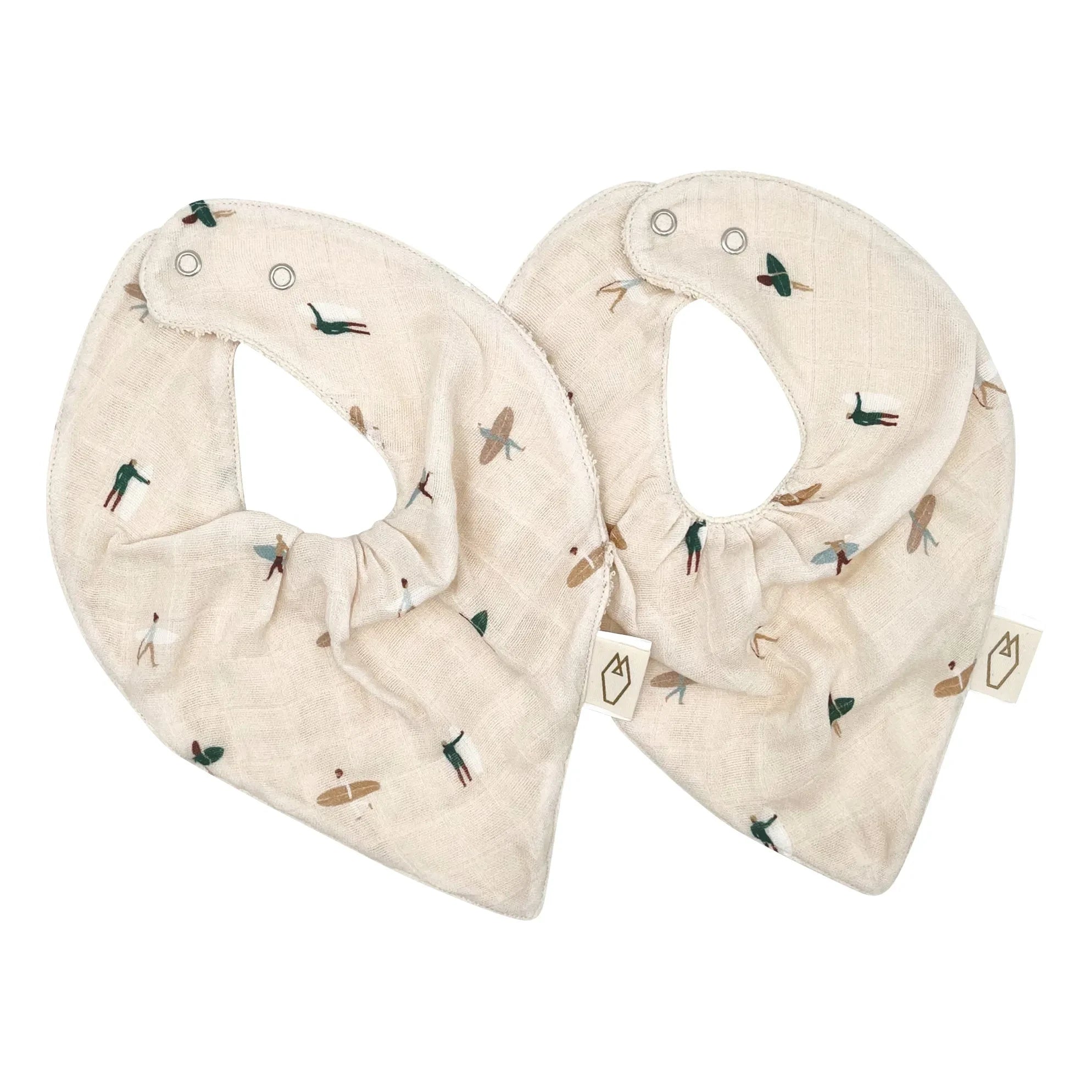 Milinane - 2er-Set Bandana-Lätzchen | Weiß