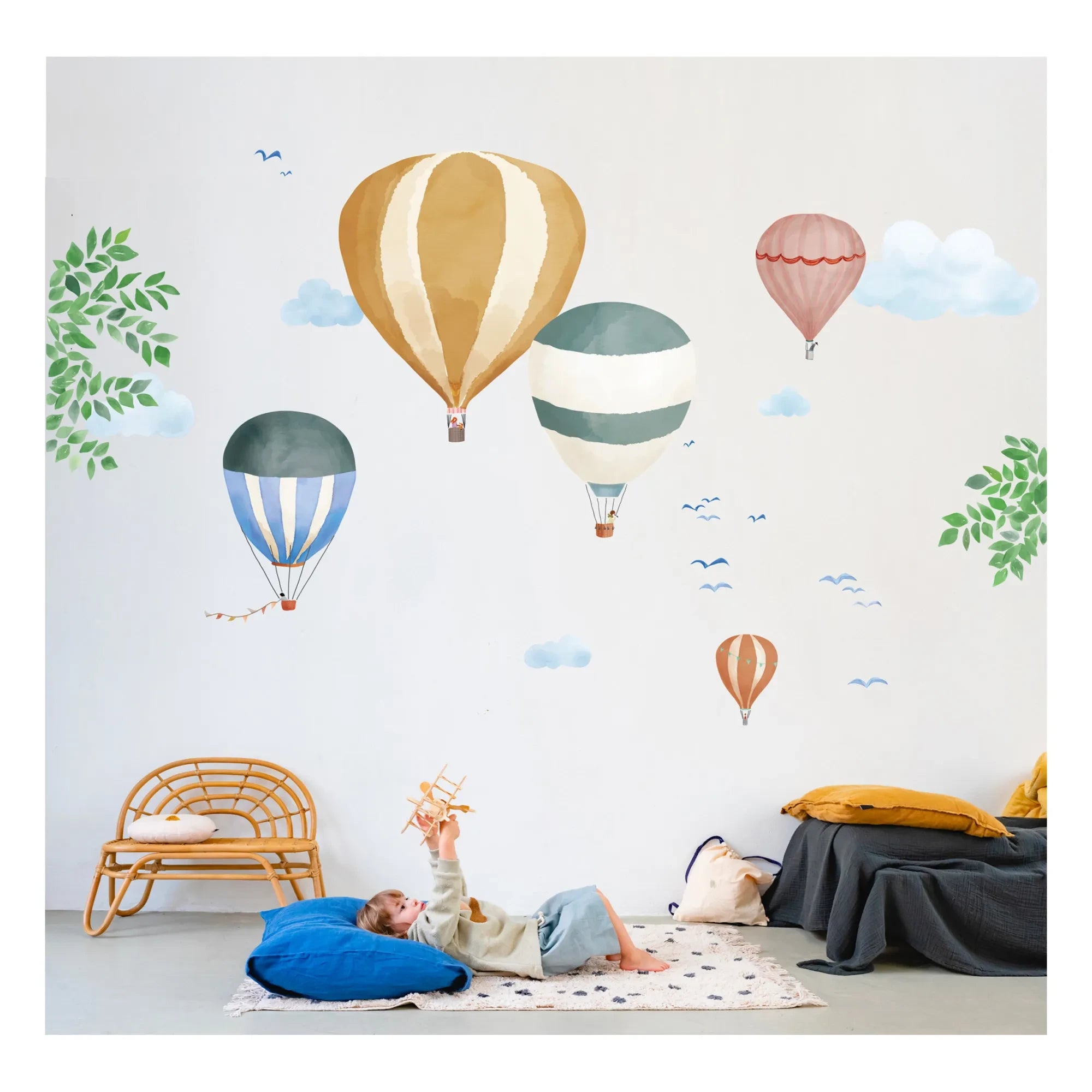 MIMI'lou - Aquarell Heißluftballon Aufkleber