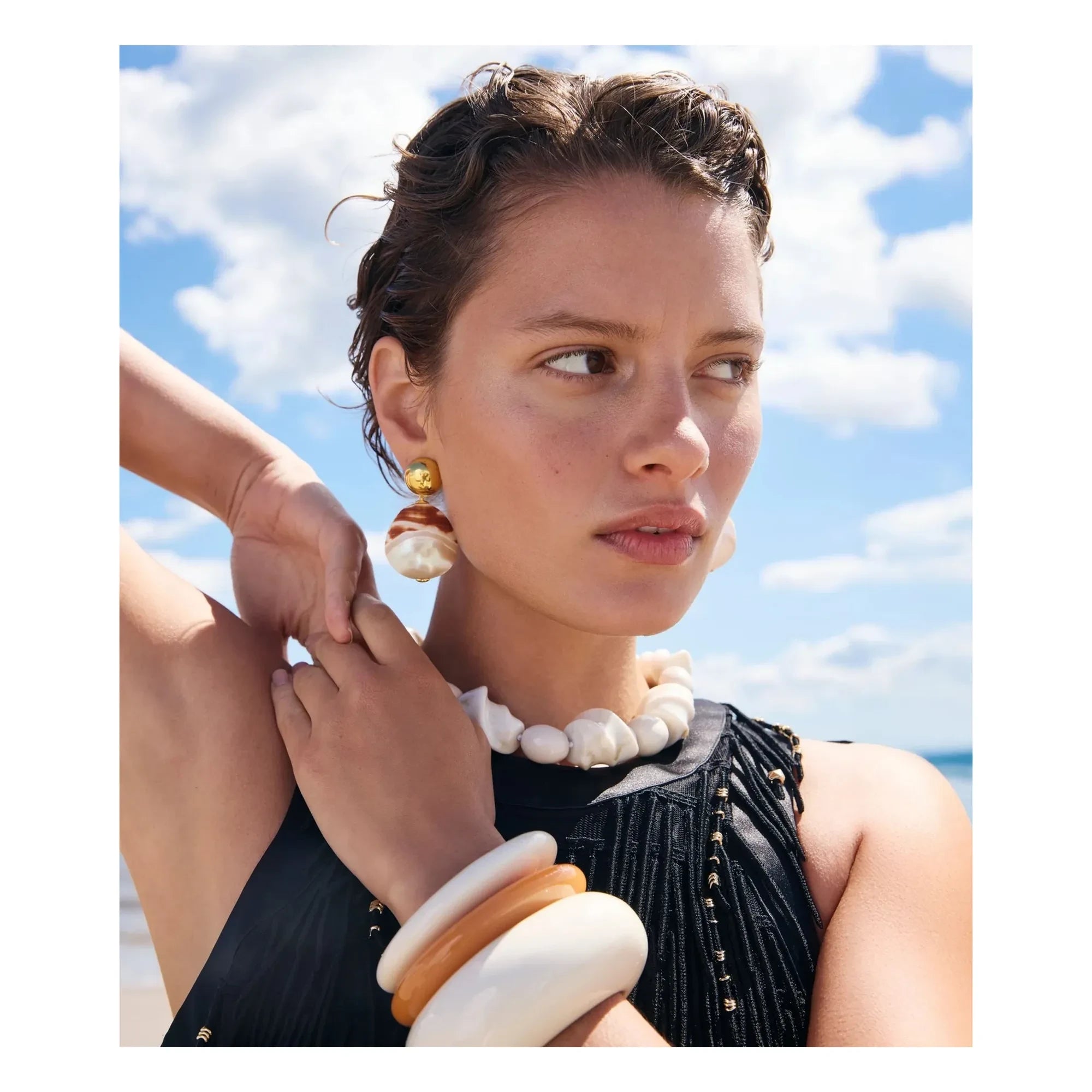 Lizzie Fortunato - Ridge Cuff Armreif | Tangerine