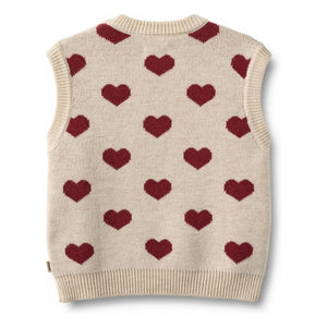 Weizen - Gaby Jacquard Merinowolle Pullover | Beige
