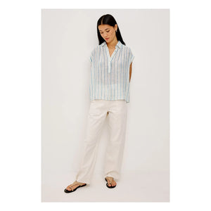Rails - Gestreifte Bluse Tuscany | Hellblau