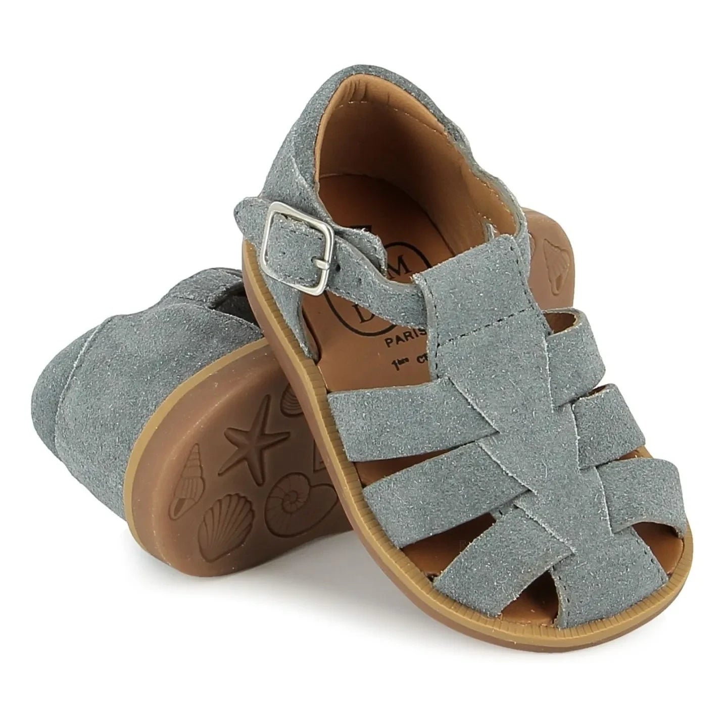 Pom d'Api - Poppy Daddy Samtsandalen | Grau