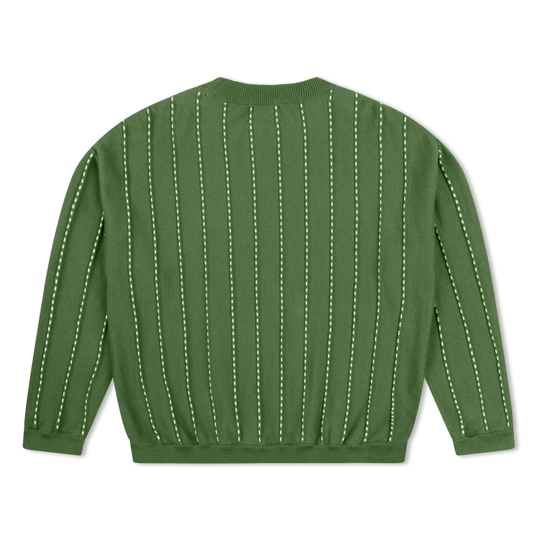 Matona - Gestreifter Bio-Baumwoll-Pullover | Grün