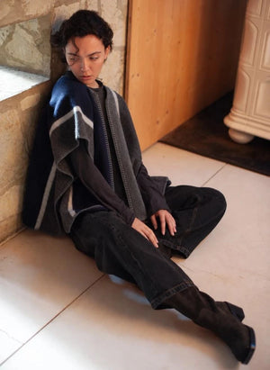 Die Méricaine - Mono-Wolle Kimono | Grau