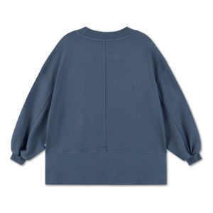 Repose AMS – Sweatshirt aus Bio-Baumwolle in Kastenform | Kohlegrau