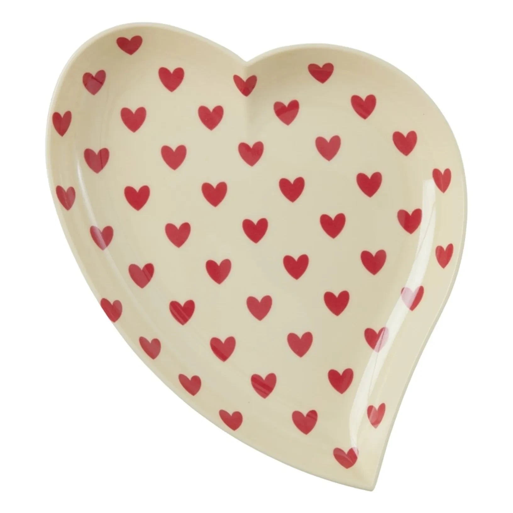 Rice - Melamin tabak Hearts | Krem