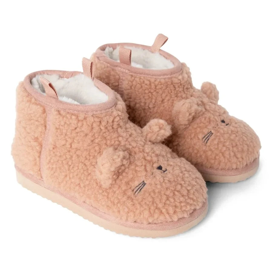 Liewood - Alban, aus recycelten Fasern gefertigte Sherpa-Stiefel mit Katzenmuster | Rosa