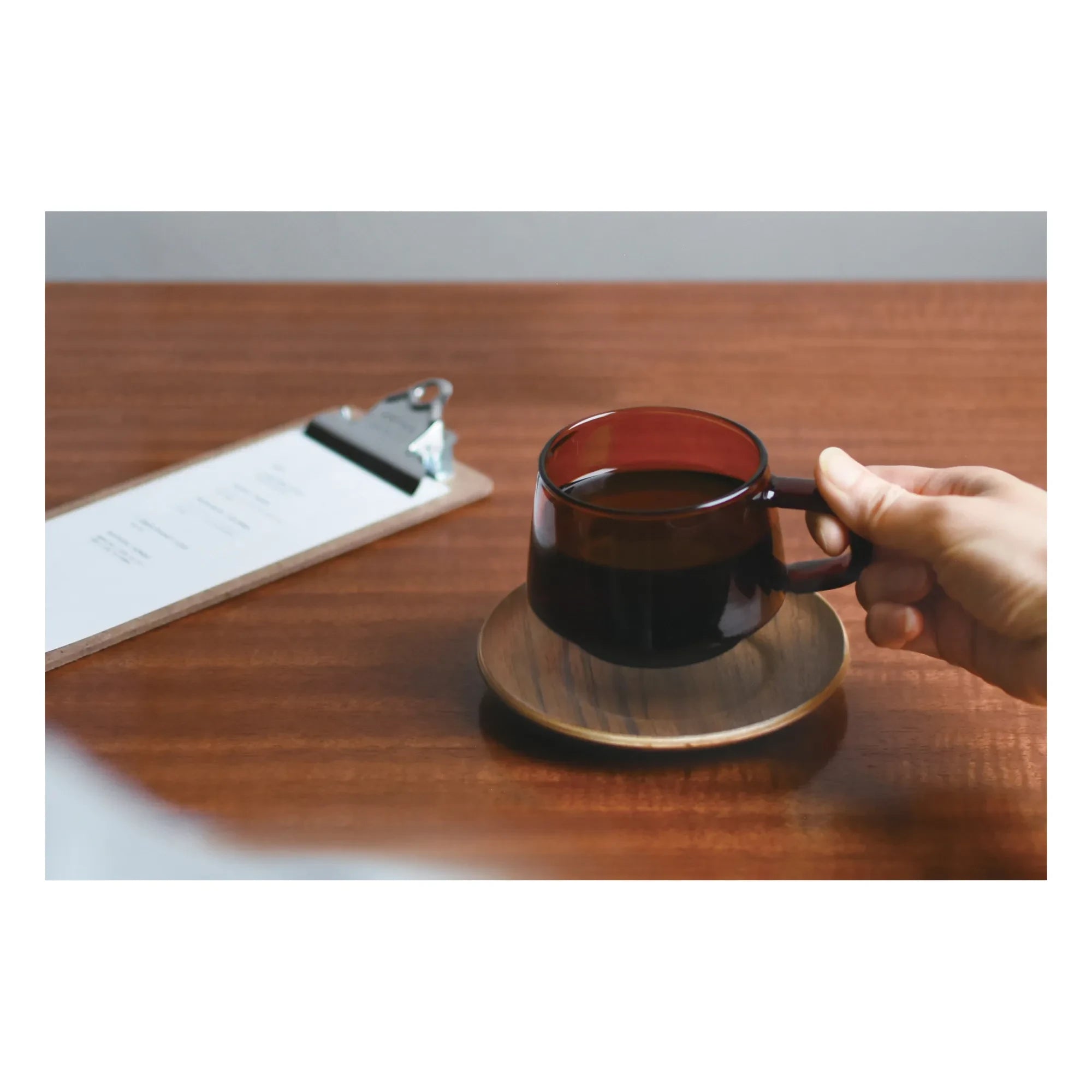 Kinto - Sepia Tik Tasse und Untertasse | Amber