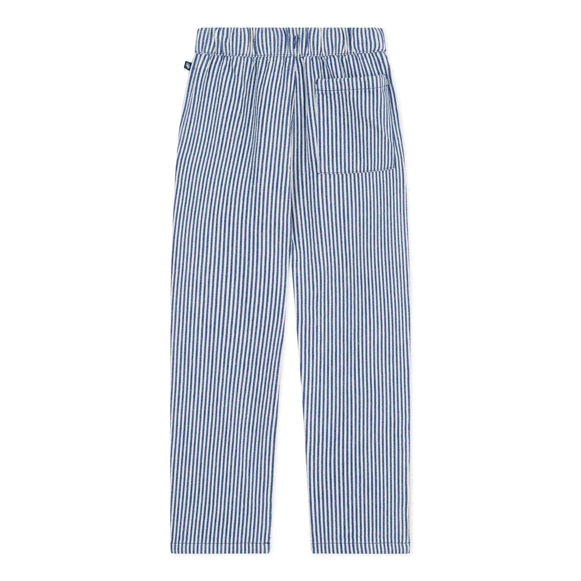 Petit Bateau – Gestreifte Bio-Baumwollhose | Blau