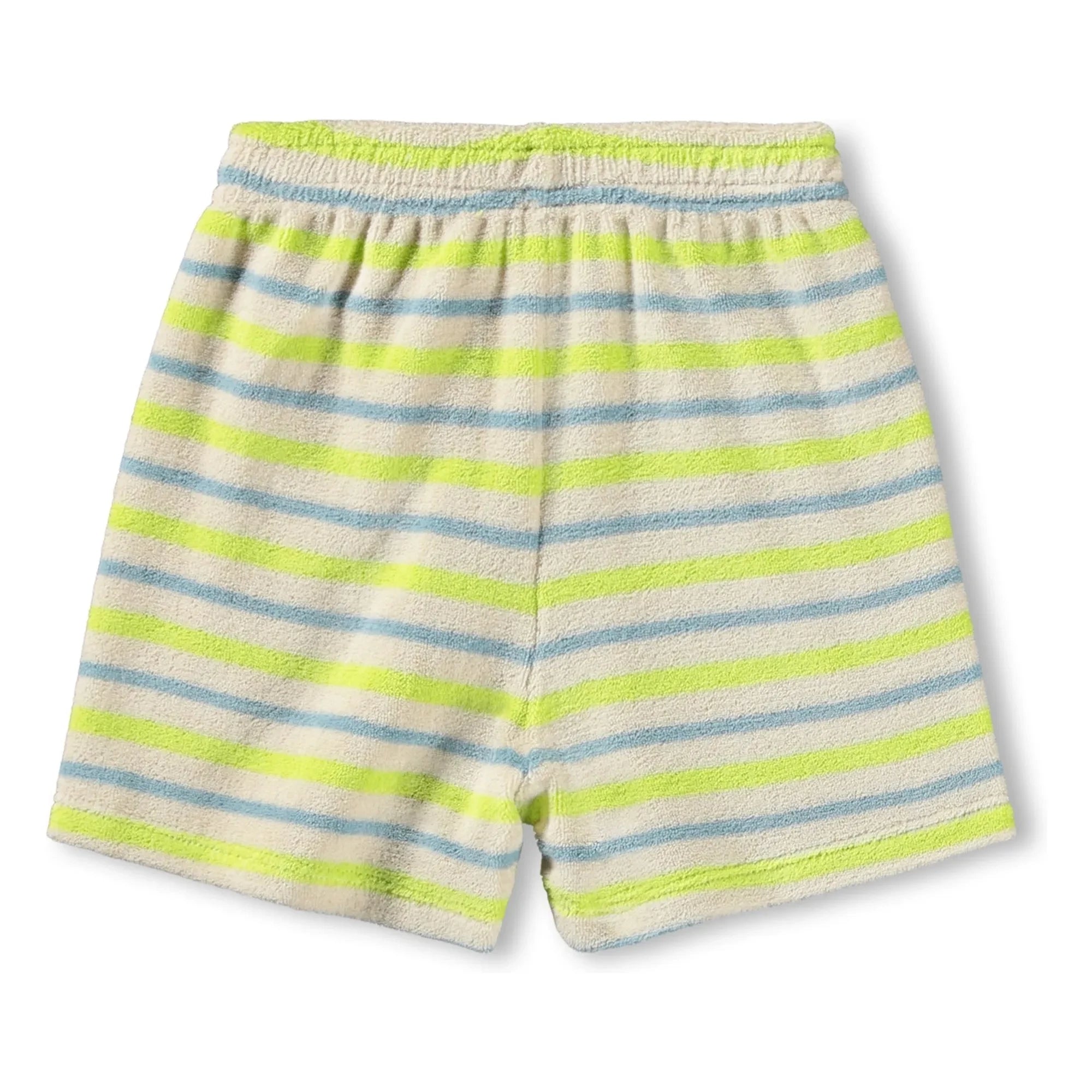 Molo - Gestreifte Bio-Baumwoll-Shorts | Cremeweiß
