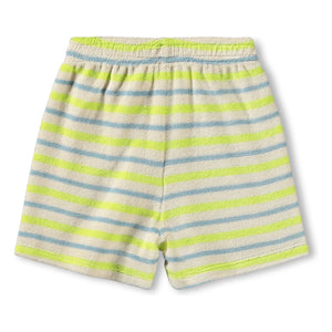 Molo - Gestreifte Bio-Baumwoll-Shorts | Cremeweiß