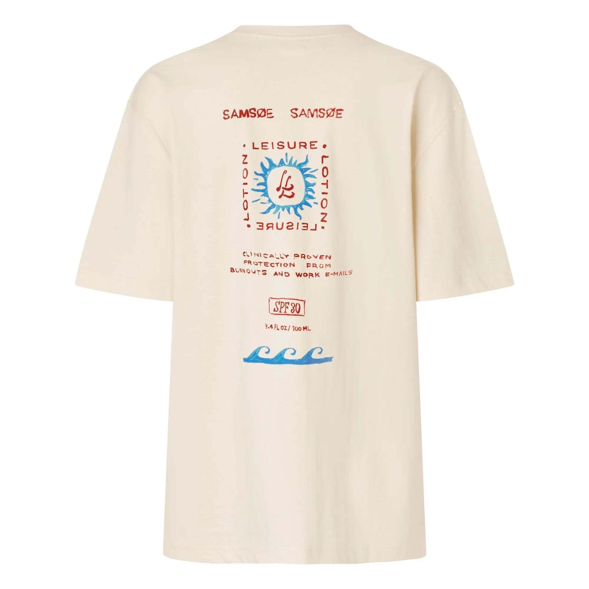 Samsoe Samsoe - Sagergei Baumwoll-T-Shirt | Gebrochenes Weiß