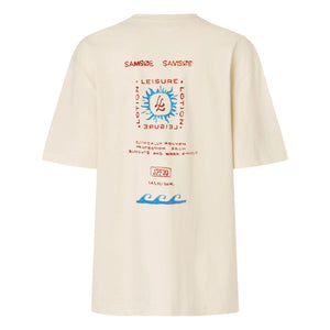 Samsoe Samsoe - Sagergei Baumwoll-T-Shirt | Gebrochenes Weiß