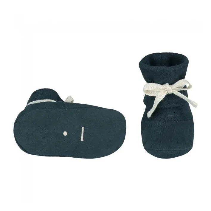 Gray Label - Bio-Baumwoll-Babyschuh | Grau-blau