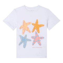 Stella McCartney Kids - Etoiles de Mer Bio-Baumwoll-T-Shirt | Weiß