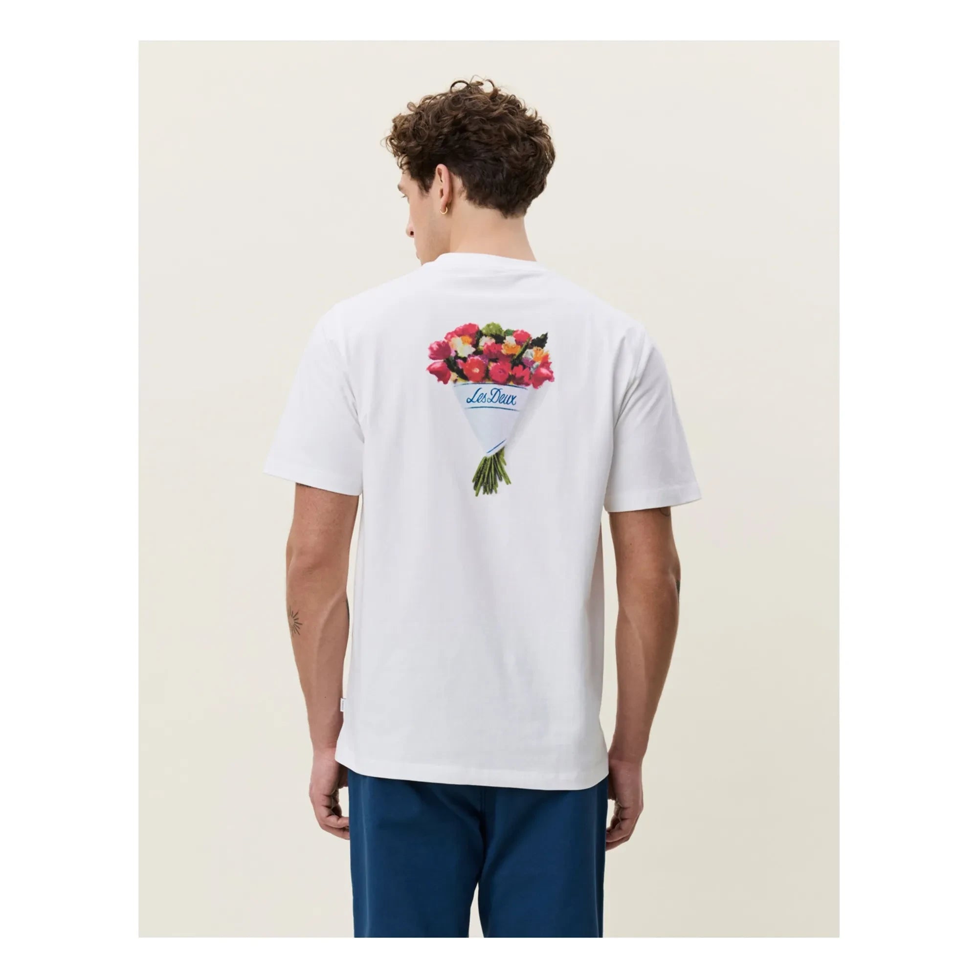 Les Deux - Blumenstrauß T-Shirt | Weiß