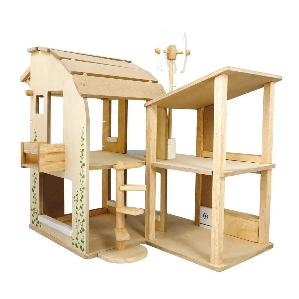 Plan Toys - Umweltfreundliches Puppenhaus mit Möbeln