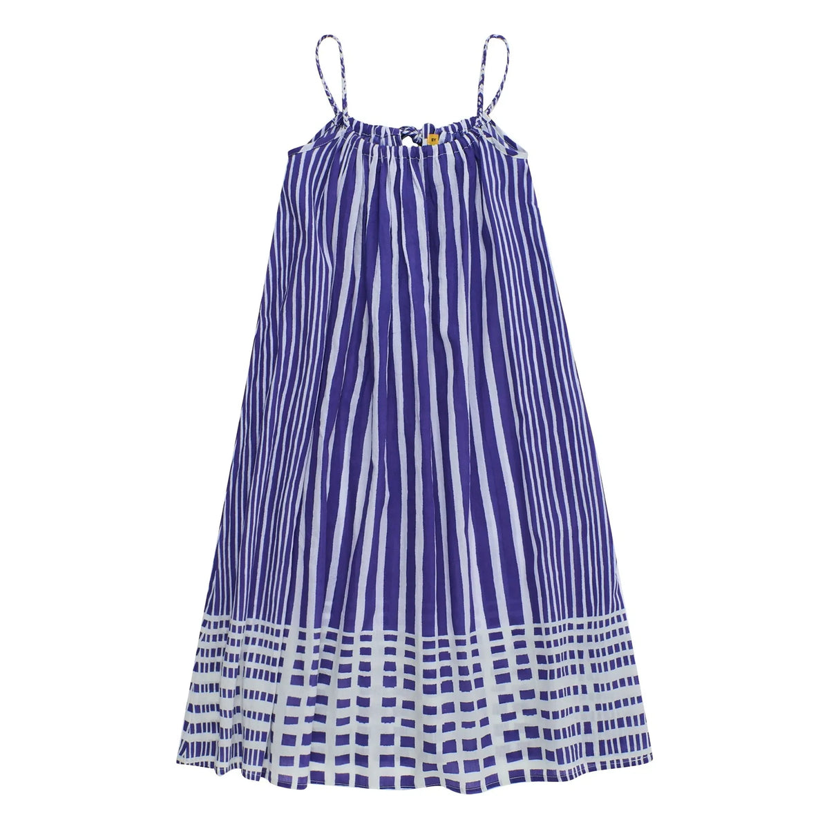 Maison Mangostan – Gestreiftes Kleid | Blau