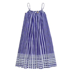 Maison Mangostan – Gestreiftes Kleid | Blau