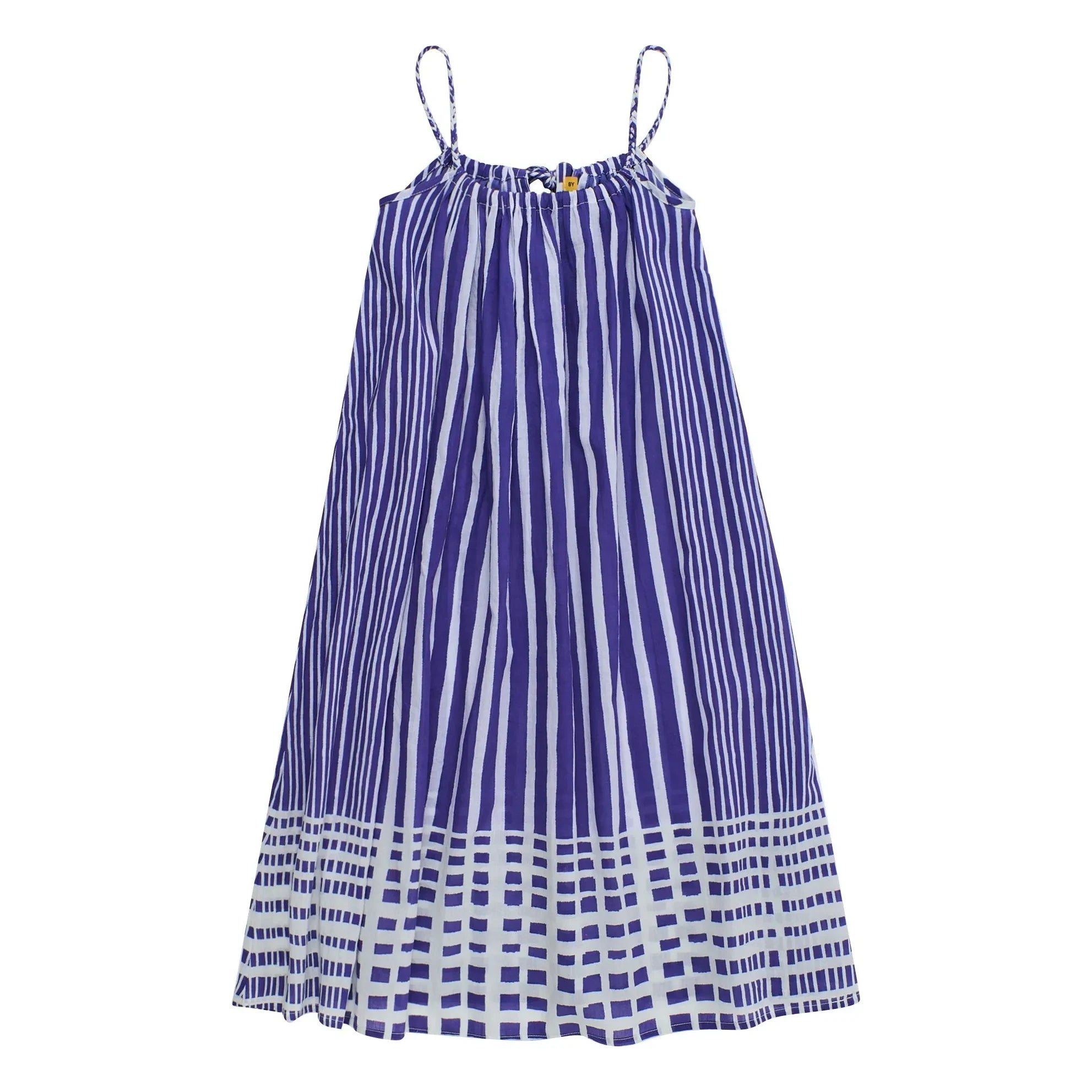 Maison Mangostan – Gestreiftes Kleid | Blau