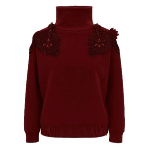 Virginie de Vinster - Jacques Turttle Jersey Sweatshirt | Bordo