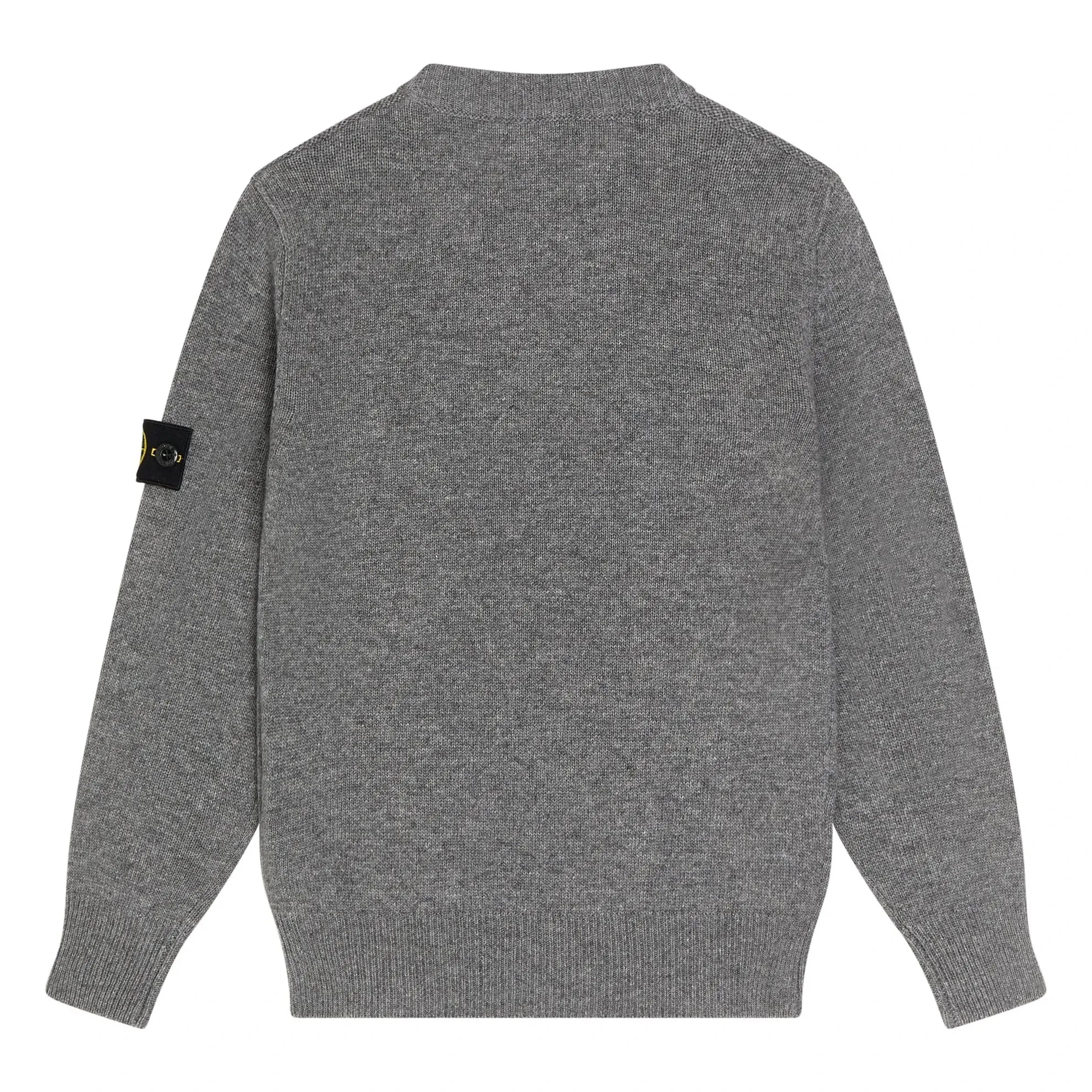 Stone Island - Logo Wollpullover | Grau
