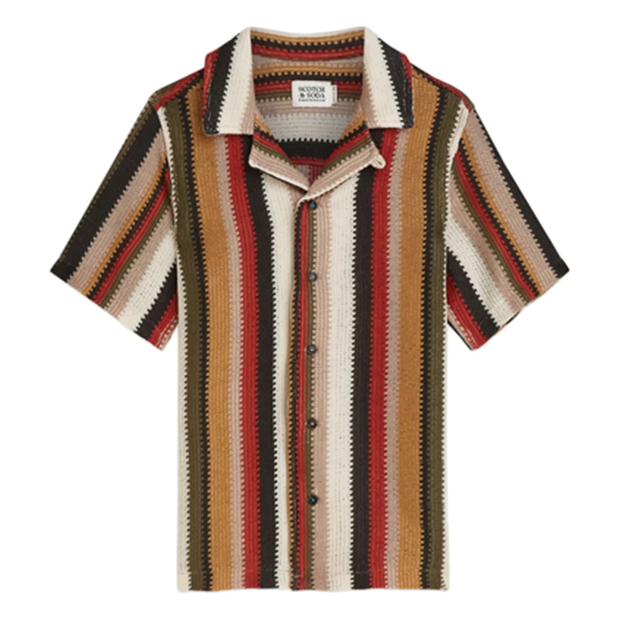 Scotch & Soda – Gestreiftes Netztrikot | Rot