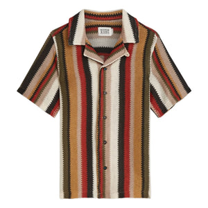 Scotch & Soda – Gestreiftes Netztrikot | Rot