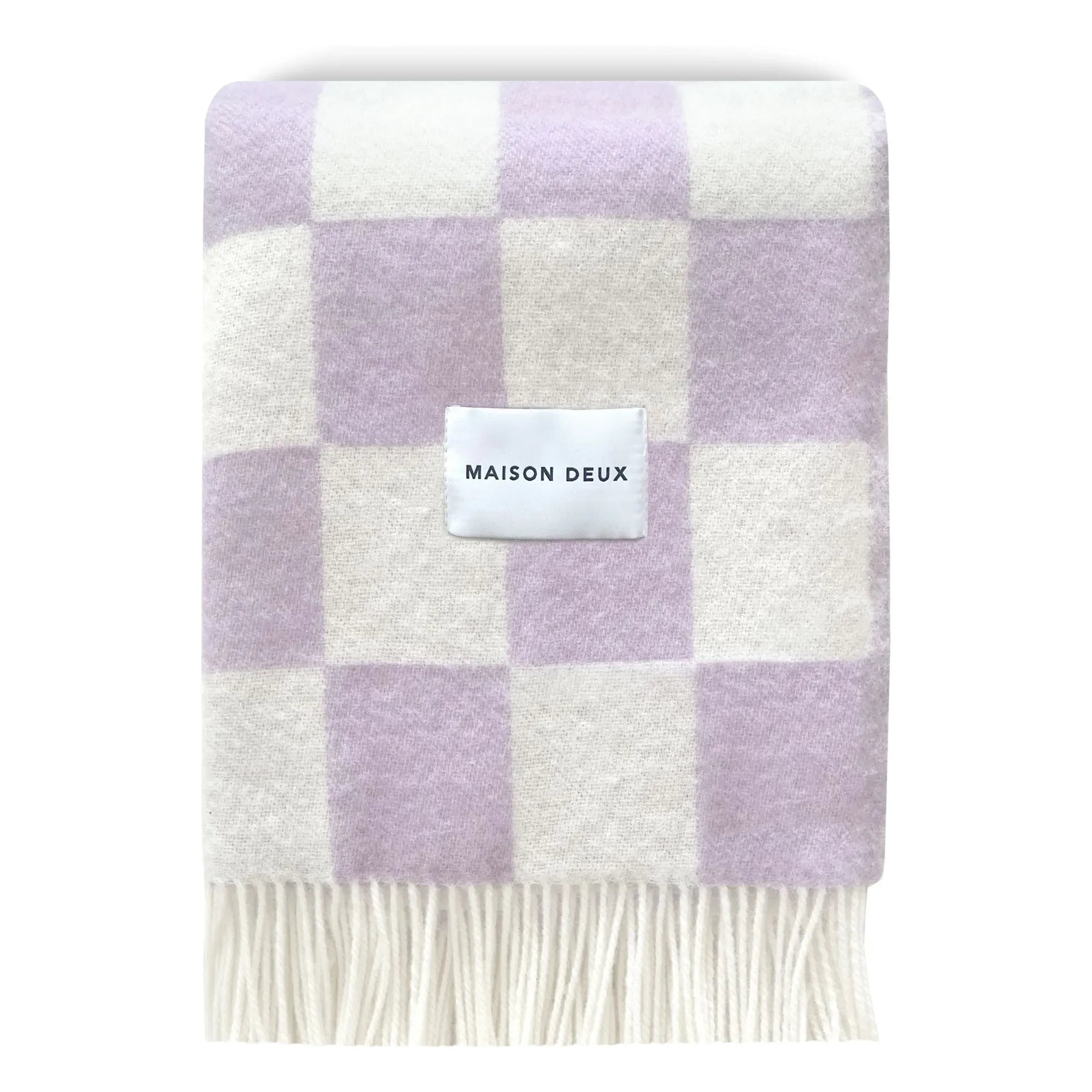 Maison Deux - Damier yün battaniye | Leylak