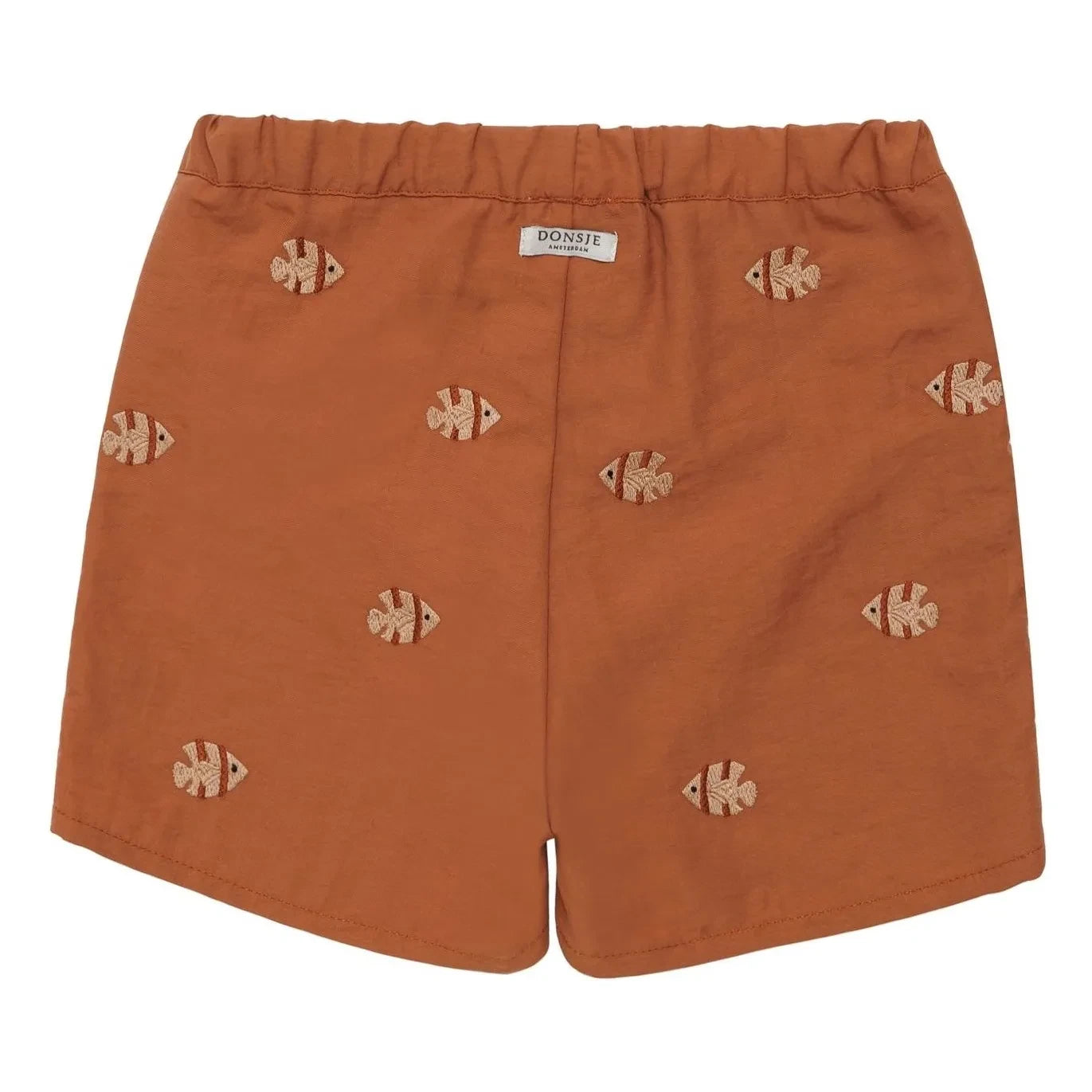 Donsje - Wangu Badeshorts Fisch recyceltes Material | Kamel