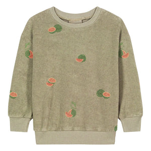 Studio Bohème - Bart Karpuz Sweatshirt Bio-Baumwoll-Frottee | Khaki