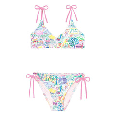 Lison Paris - 2-teiliger Badeanzug Bloom Parc recycelte Fasern | Hellrosa