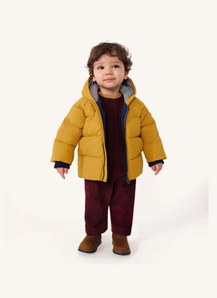 Petit Bateau - Düz Bebek Kaz Tüyü Mont | Sarı