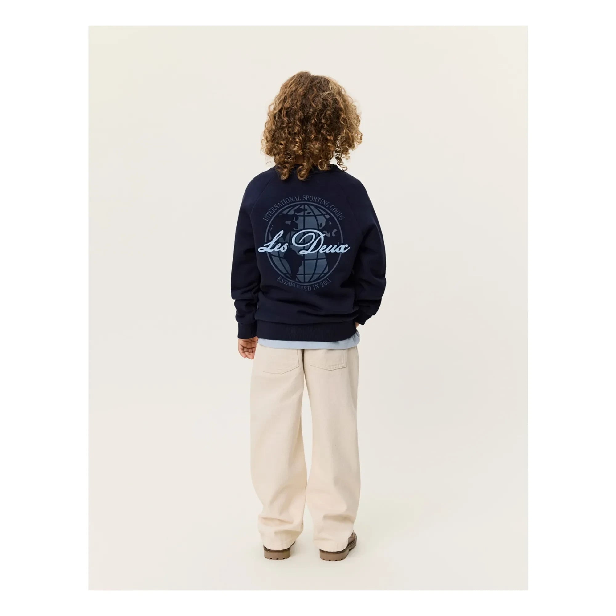 Les Deux - Globe Les Deux Bio-Baumwoll-Pullover | Schwarz