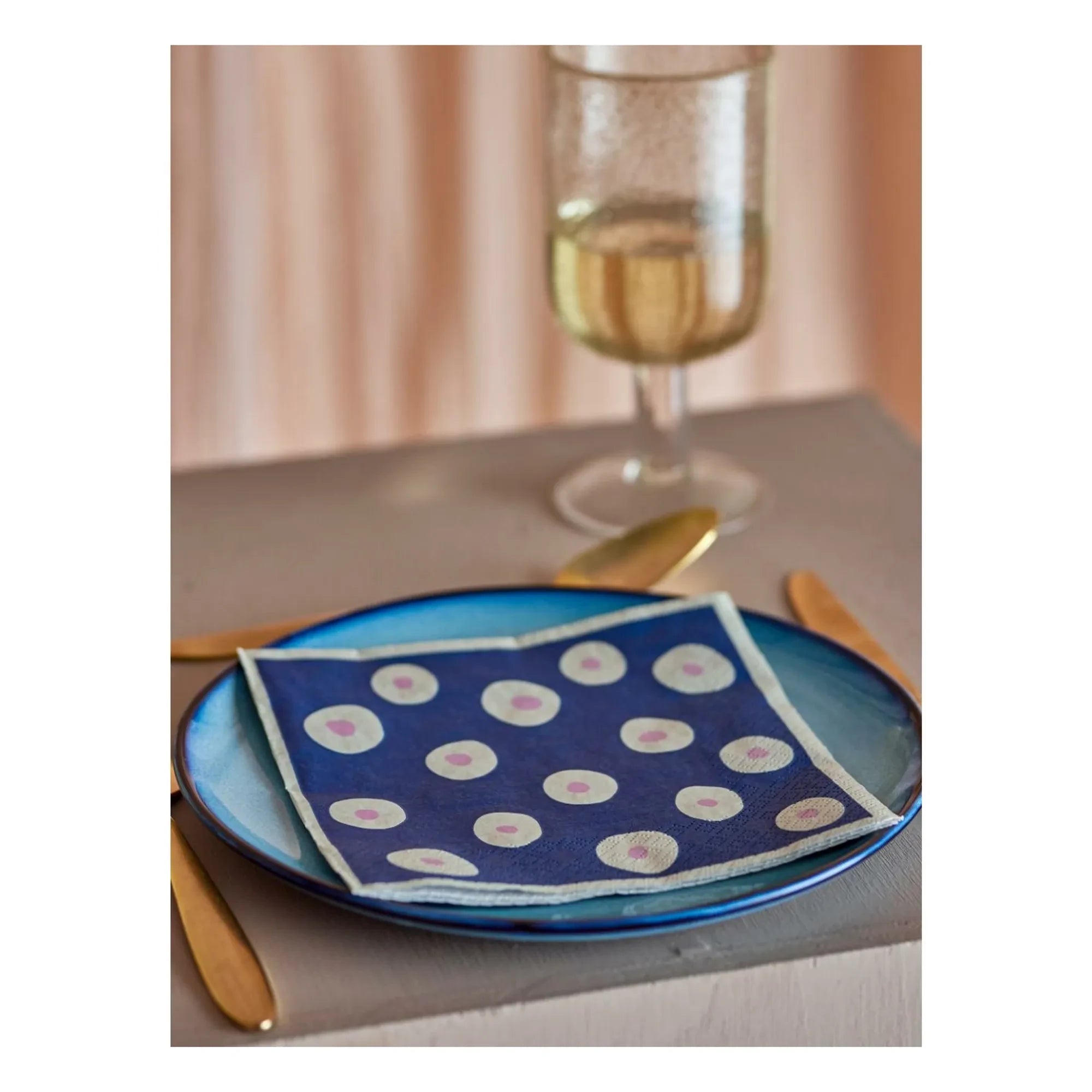 Bloomingville - Eviaya Servietten - 20er Set | Blau