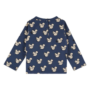 Emile et Ida - Squirrels Bio-Baumwoll-T-Shirt | Nachtblau