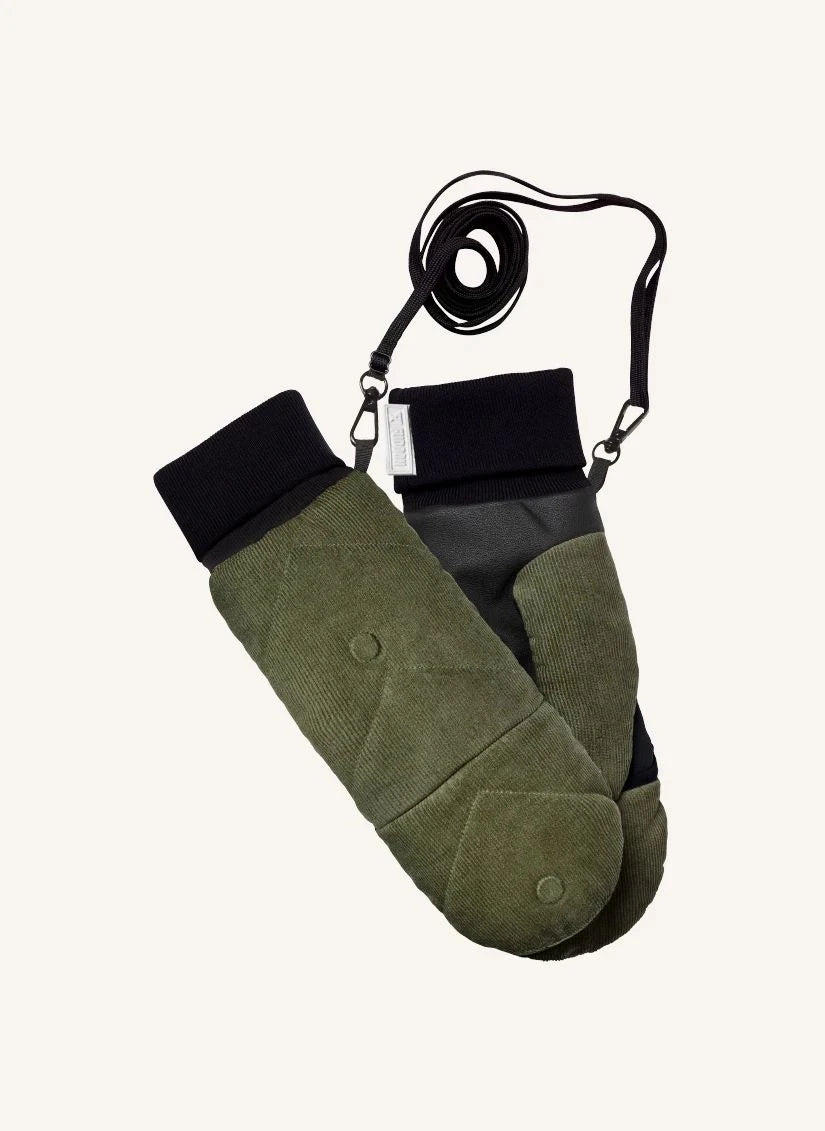 Fudoon - wandelbare Handschuhe, Khaki Samt | Khaki