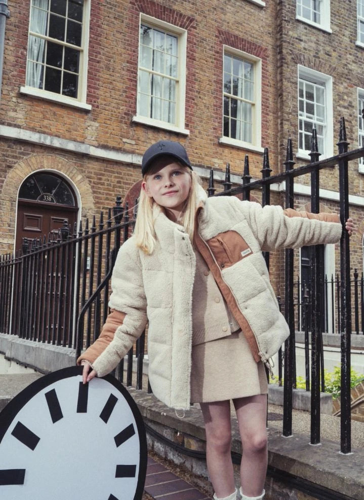 Töastie - Aus recyceltem Fleece gefütterte Helix-Daunenjacke | Beige