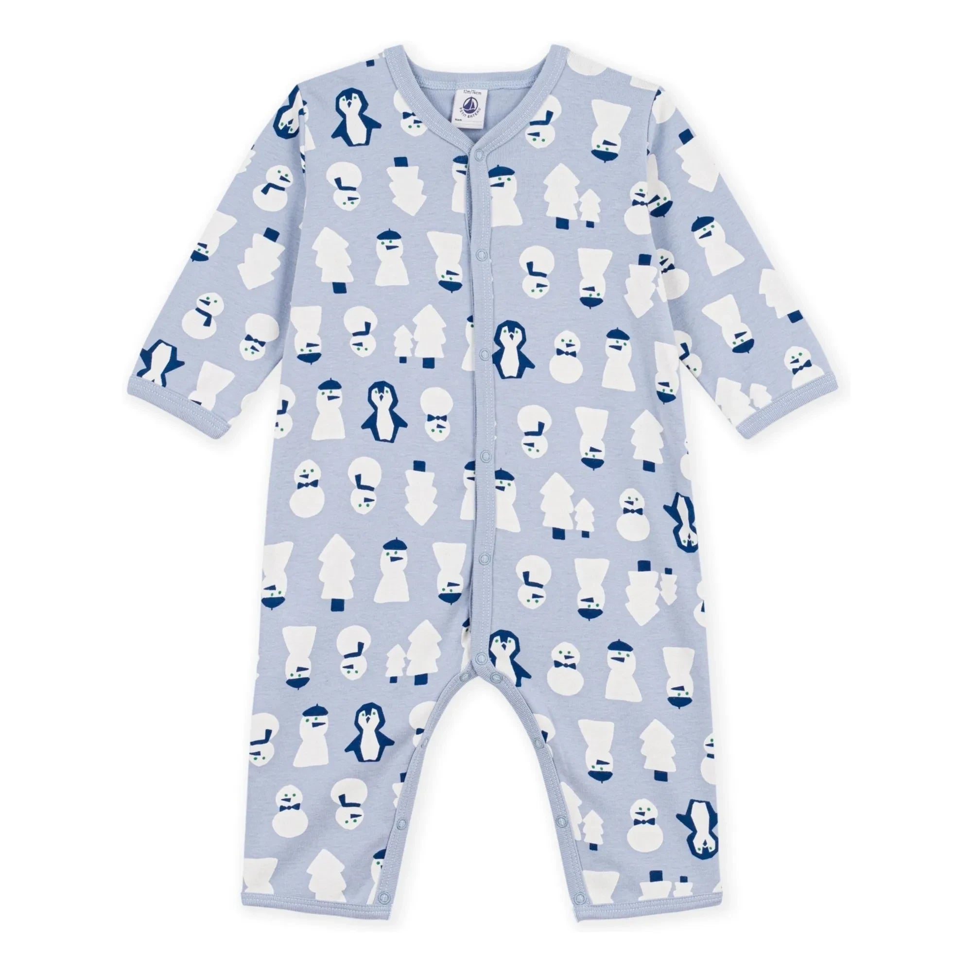 Petit Bateau - Pyjamas Sleep Well Kardan Adamlar Organik Pamuk | Mavi
