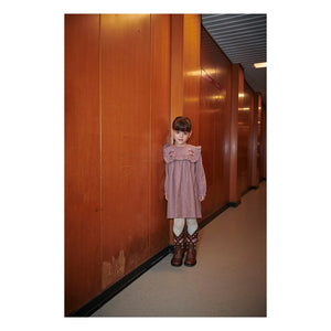 Copenhagen Colors - Besticktes kariertes Kleid | Rosa