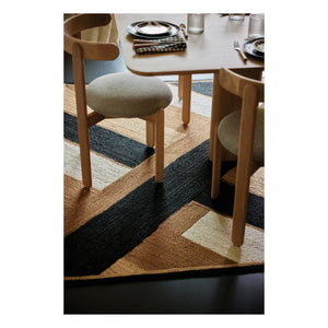 Gabrielle Paris - Holzhocker "Leylak" mit Leinensitz | Creme